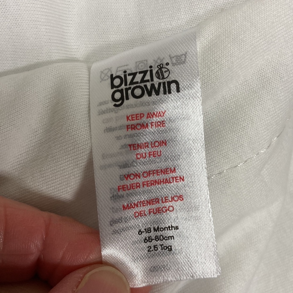 Nwot Bizzi growin sleepsack wearable blanket lion 2.5 tog unisex gender neutral - Picture 5 of 7